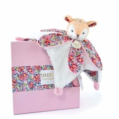 Doudou Hediye Kutulu Çiçekli Yumuşak Geyik Yavrusu - 1