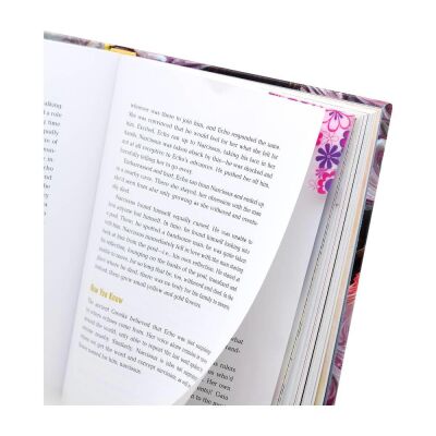 Easymark Pınk Flower - Şeffaf Kenar Kitap Ayracı Pembe Çiçek - 4
