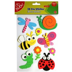 Eva Sticker 3D Arı ve Böcekler - Bu Bu