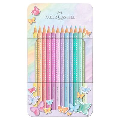 Faber Castell Parlak Pastel Renkli Boya Kalemi 12li - 1