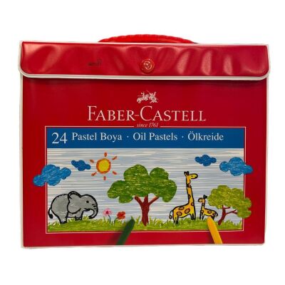 Faber Castell Plastik Çantalı Pastel Boya 24 Renk 5281 - 1