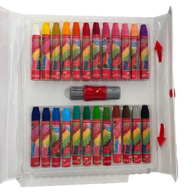 Faber Castell Plastik Çantalı Pastel Boya 24 Renk 5281 - 2