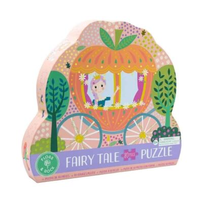 Floss & Rock 80 Parça Bal Kabağı Arabası Şekilli Yapboz Fairy Tale New - 1