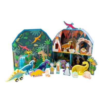 Floss & Rock Ahşap Figürlü Oyun Kutuları / Dino - 1