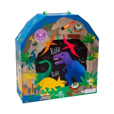 Floss & Rock Ahşap Figürlü Oyun Kutuları / Dino - 2