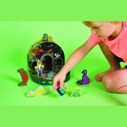 Floss & Rock Ahşap Figürlü Oyun Kutuları / Dino - 4
