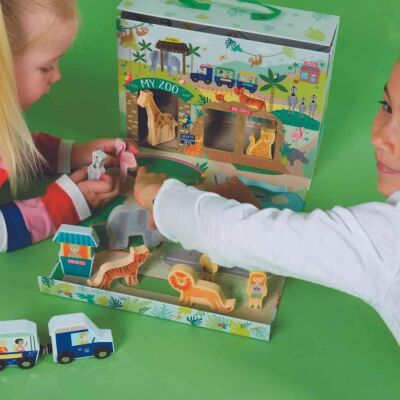 Floss & Rock Ahşap Figürlü Oyun Kutuları / Jungle - 3