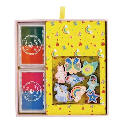 Floss & Rock Stamper Ahşap Baskı Seti Rainbow Fairy - 1