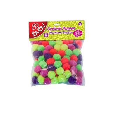 Fosforlu Pon Pon 2 Cm 100lü - 1