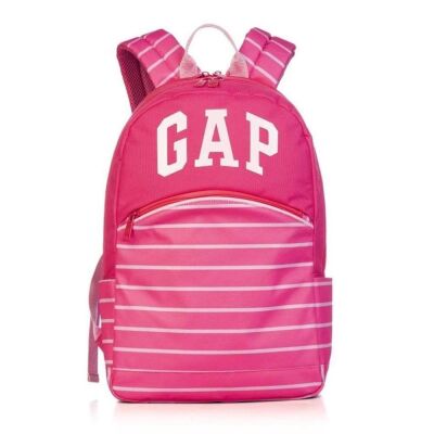 Gap Kids Çift Bölme Sırt Çantası Pembe Çizgili - 1