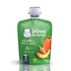 Gerber Organik Muzlu Havuçlu Balkabağı Püresi 90 gr - Gerber