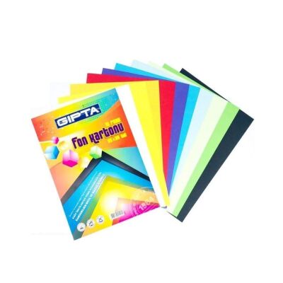 Gıpta Fon Kartonu 10 Renk 25 x 35 Cm - 1