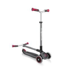 Globber Master Işıklı Katlanabilir Scooter Siyah Kırmızı - 2