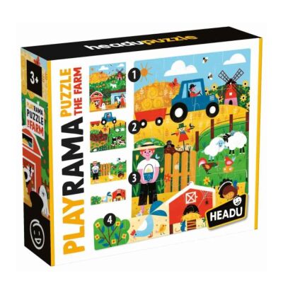 Headu Ecoplay Shaped Puzzle Farm +3 Yaş - 1