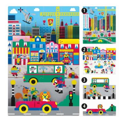 Headu Playrama Puzzle The City 3-6 Yaş - 2
