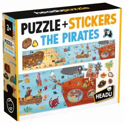 Headu Puzzle + Stickers The Pirates +3 Yaş - Headu