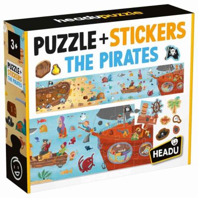 Headu Puzzle + Stickers The Pirates +3 Yaş - 1