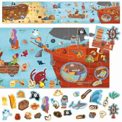 Headu Puzzle + Stickers The Pirates +3 Yaş - 2