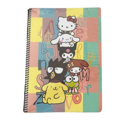 Hello Kitty And Friends A4 Defter 80 Yap Çizgili Spriralli Karton Kapak - 1