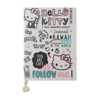 Hello Kitty Smyth Esnek Kapak Çizgili Defter 13 x 18 Cm 80 Gr Follow Me - 1