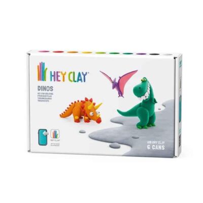 Hey Clay Yaratıcı Kil Seti - Pterodactylus, Triceratops, Tyrannosaurus - 1
