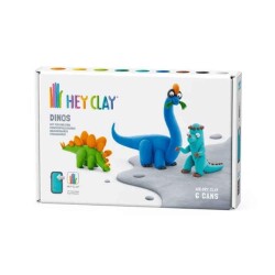 Hey Clay Yaratıcı Kil Seti - Stegosaurus, Pachycephalosaurus, Brachiosaurus - Hey Clay