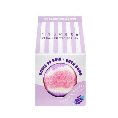 İnuwet Bath Bomb Ice Cream Blackcurrant Böğürtlen Banyo Bombası - 1