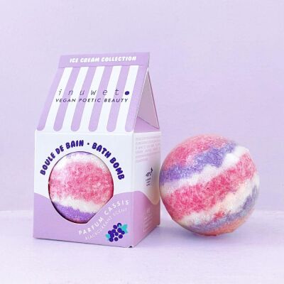 İnuwet Bath Bomb Ice Cream Blackcurrant Böğürtlen Banyo Bombası - 2
