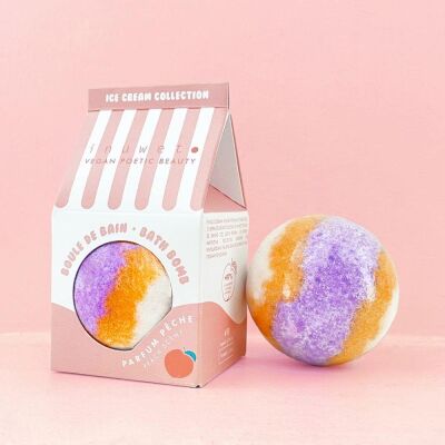 İnuwet Bath Bomb Ice Cream Peach Şeftali Banyo Bombası - 3