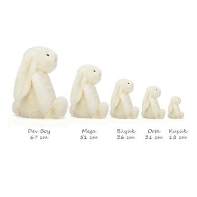 Jellycat Bashful Krem Tavşan Dev Boy 67 cm - 2