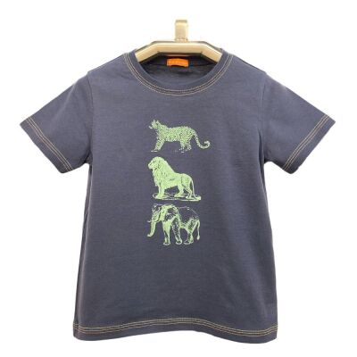 Karamela Erkek Çocuk Kısa Kollu  T-shirt Safari Hayvanları - 1