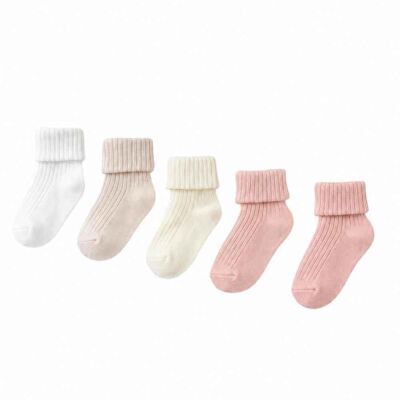 Katia 5'li Paket Kız Bebek Soket Çorap 12501G1016 - 1