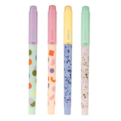Kikkerland Silinebilir Fosforlu Kalem 4lü Set - 1