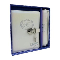 Kuromi Hush Hush Kilitli Defter 160 Yap Çiz ve Vegan Deri Kalem Kutusu Set 525-1976 - Victorias Journal