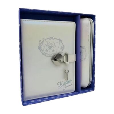 Kuromi Hush Hush Kilitli Defter 160 Yap Çiz ve Vegan Deri Kalem Kutusu Set 525-1976 - 1