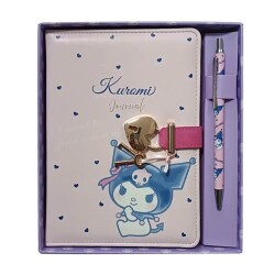 Kuromi Hush Hush Kilitli Defter Tükenmez Kalem Set 80 Gr 160 Yap Çiz 525-1966 - Victorias Journal