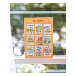 L'après-midi Postage Stamp Sticker - Posta Pulu Sticker Barcelona 1 9'lu Paket - 2
