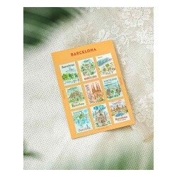 L'après-midi Postage Stamp Sticker - Posta Pulu Sticker Barcelona 1 9'lu Paket - 3