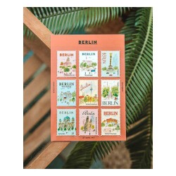 L'après-midi Postage Stamp Sticker - Posta Pulu Sticker Berlin 1 9'lu Paket - 2