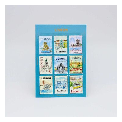L'après-midi Postage Stamp Sticker - Posta Pulu Sticker Lisbon 1 9'lu Paket - 1