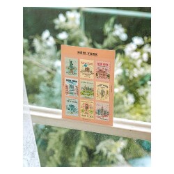 L'après-midi Postage Stamp Sticker - Posta Pulu Sticker NYC 1 9'lu Paket - 3