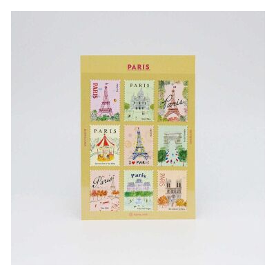 L'après-midi Postage Stamp Sticker - Posta Pulu Sticker Paris 1 9'lu Paket - 1