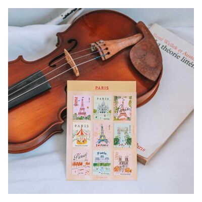 L'après-midi Postage Stamp Sticker - Posta Pulu Sticker Paris 1 9'lu Paket - 2