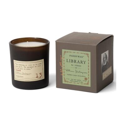 Library Candle William Shakespeare Papyrus/Palm/Eucalyptus Karton İçinde Cam Mum170 Gr. - 1
