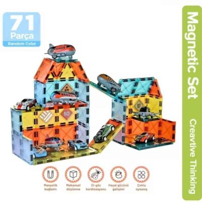Magnetic Tiles 71 Parça / CH1295 - 1