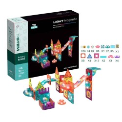 Magnetic Tiles Light Version 75 Parça / CH1172 - Magnetic Tiles