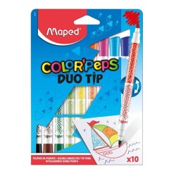 Maped Keçeli Boya Kalemi Çift Taraflı 10lu - Maped