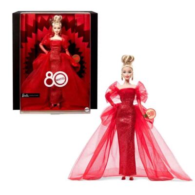 Mattel Barbie 80. Yıl Dönümü Koleksiyon Sarışın JBJ17 - 1
