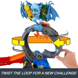 Mattel Hot Wheels Yarasa Döngü Saldırısı Oyun Seti - 5