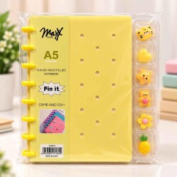 Maxx DIDP-6 A5 Charmlı Bloknot Sarı - Maxx